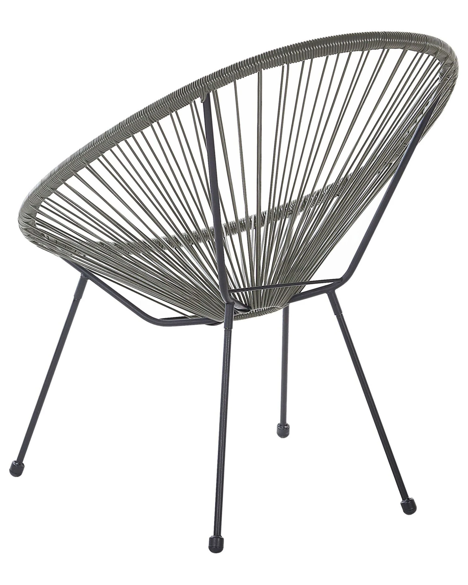 Rattanstuhl Kunststoff Dunkelgrau 2er Set ø 70 Cm ACAPULCO II 6 Rattanstuhl Kunststoff Dunkelgrau 2er Set ø 70 Cm ACAPULCO II – Bild 6