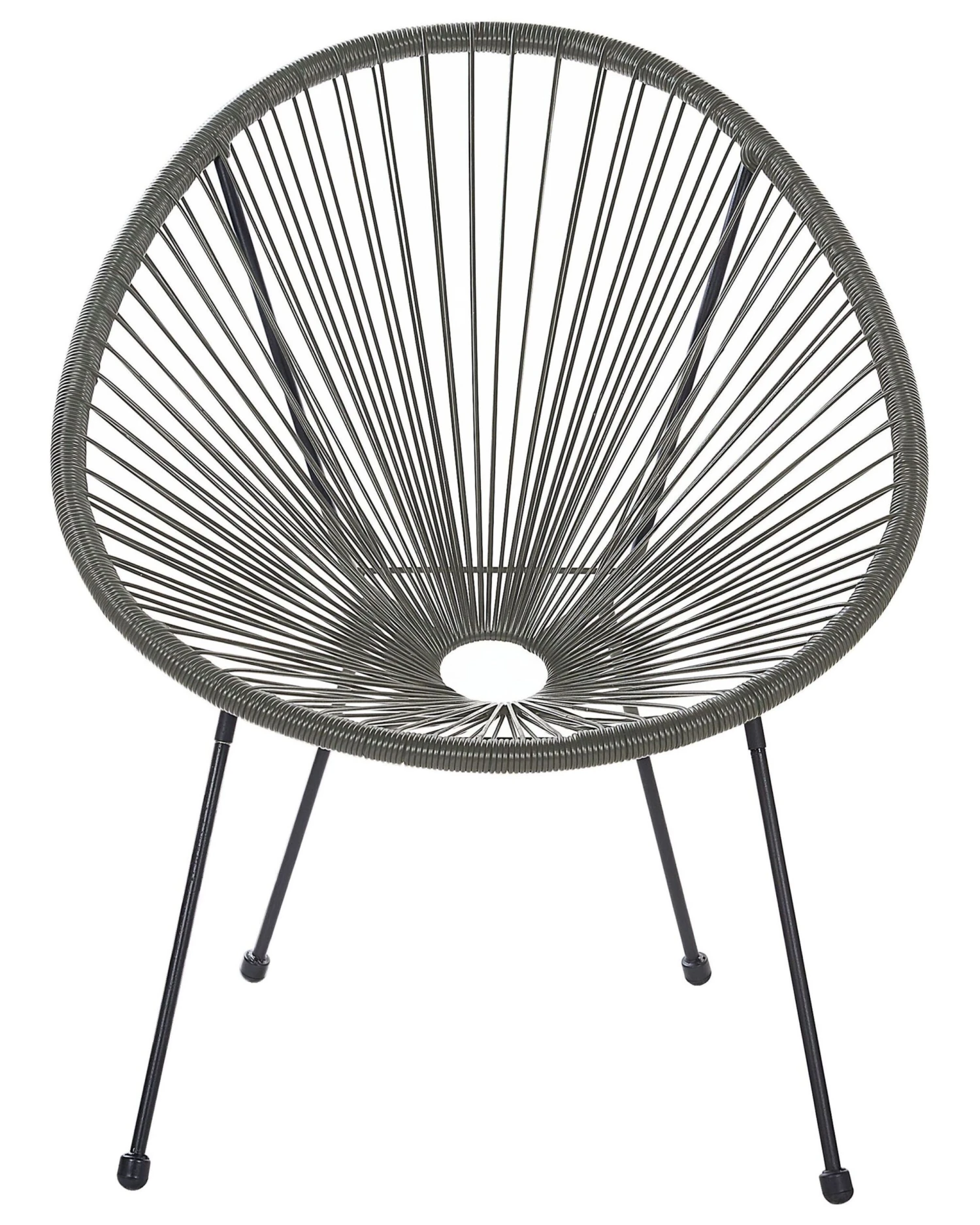 Rattanstuhl Kunststoff Dunkelgrau 2er Set ø 70 Cm ACAPULCO II 5 Rattanstuhl Kunststoff Dunkelgrau 2er Set ø 70 Cm ACAPULCO II – Bild 5