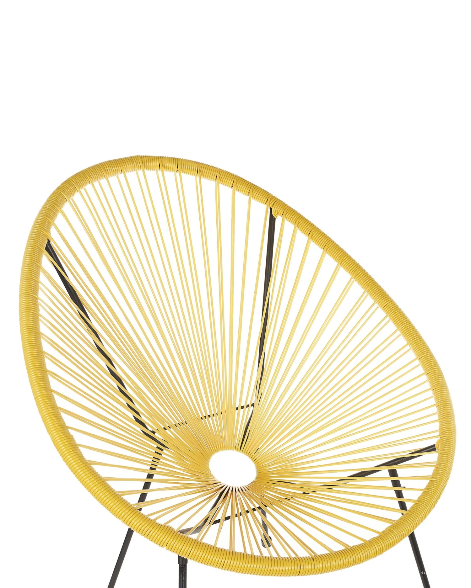 Rattanstuhl Gelb 2er Set Kunststoff ø 70 Cm ACAPULCO II – Bild 7