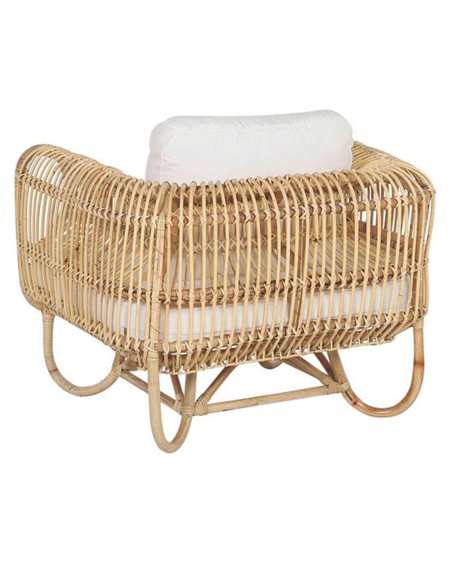 Gartensessel Rattan Natürlich Auflage Helles Beige DOLCEDO 7 Gartensessel Rattan Natürlich Auflage Helles Beige DOLCEDO – Bild 7