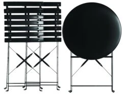 Balkonset Schwarz 2 Stühle Zusammenklappbar FIORI 17 Balkonset Schwarz 2 Stühle Zusammenklappbar FIORI -Beliani Verkaufsgeschäft undef src sa picid 797435 type whitesh image