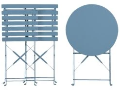 Balkonset Seeblau 2 Stühle Zusammenklappbar FIORI 14 Balkonset Seeblau 2 Stühle Zusammenklappbar FIORI -Beliani Verkaufsgeschäft undef src sa picid 797458 type whitesh image