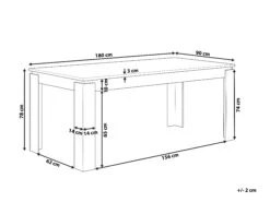 Esstisch Heller Holzfarbton 180 X 90 Cm VITON 13 Esstisch Heller Holzfarbton 180 X 90 Cm VITON -Beliani Verkaufsgeschäft undef src sa picid 798088 type whitesh image