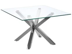Couchtisch Glas Silber Quadratisch 70 X 70 Cm STARLIGHT