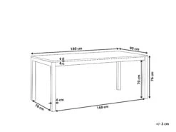 Gartentisch Edelstahl/Glas Weiß 180 X 90 Cm GROSSETO 19 Gartentisch Edelstahl/Glas Weiß 180 X 90 Cm GROSSETO -Beliani Verkaufsgeschäft undef src sa picid 799386 type whitesh image