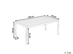 Gartentisch Aluminium Weiß 180 X 90 Cm VERNIO 11 Gartentisch Aluminium Weiß 180 X 90 Cm VERNIO -Beliani Verkaufsgeschäft undef src sa picid 799681 type whitesh image