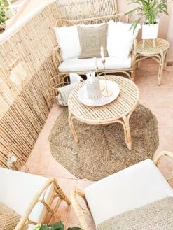 Gartenmöbel Set Rattan Natürlich Sofa 4-Sitzer Auflagen Beige BRINDISI -Beliani Verkaufsgeschäft undef src sa picid 800946 type whitesh image