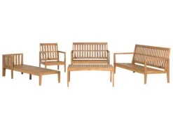 Lounge Set Zertifiziertes Holz Hellbraun 7-Sitzer Auflagen Grau PATAJA 13 Lounge Set Zertifiziertes Holz Hellbraun 7-Sitzer Auflagen Grau PATAJA -Beliani Verkaufsgeschäft undef src sa picid 803234 type whitesh image