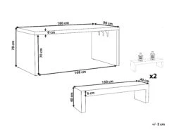 Gartenmöbel Set U-Form Beton Grau Tisch Mit 2 Bänken TARANTO -Beliani Verkaufsgeschäft undef src sa picid 804306 type whitesh image
