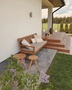 Gartenbank Zertifiziertes Holz Hellbraun 160 Cm Auflage Beige VIVARA 13 Gartenbank Zertifiziertes Holz Hellbraun 160 Cm Auflage Beige VIVARA -Beliani Verkaufsgeschäft undef src sa picid 804590 type whitesh image