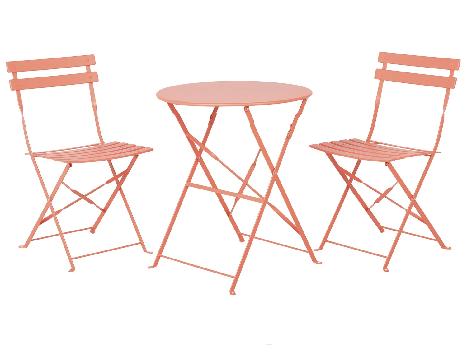 Balkonset Korallenrot 2 Stühle Zusammenklappbar FIORI 1 Balkonset Korallenrot 2 Stühle Zusammenklappbar FIORI