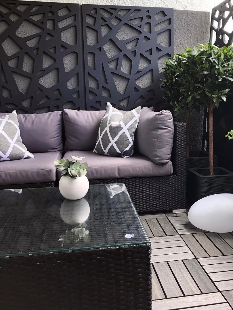 Lounge Set Rattan Schwarz 4-Sitzer Linksseitig SANO II 5 Lounge Set Rattan Schwarz 4-Sitzer Linksseitig SANO II – Bild 5