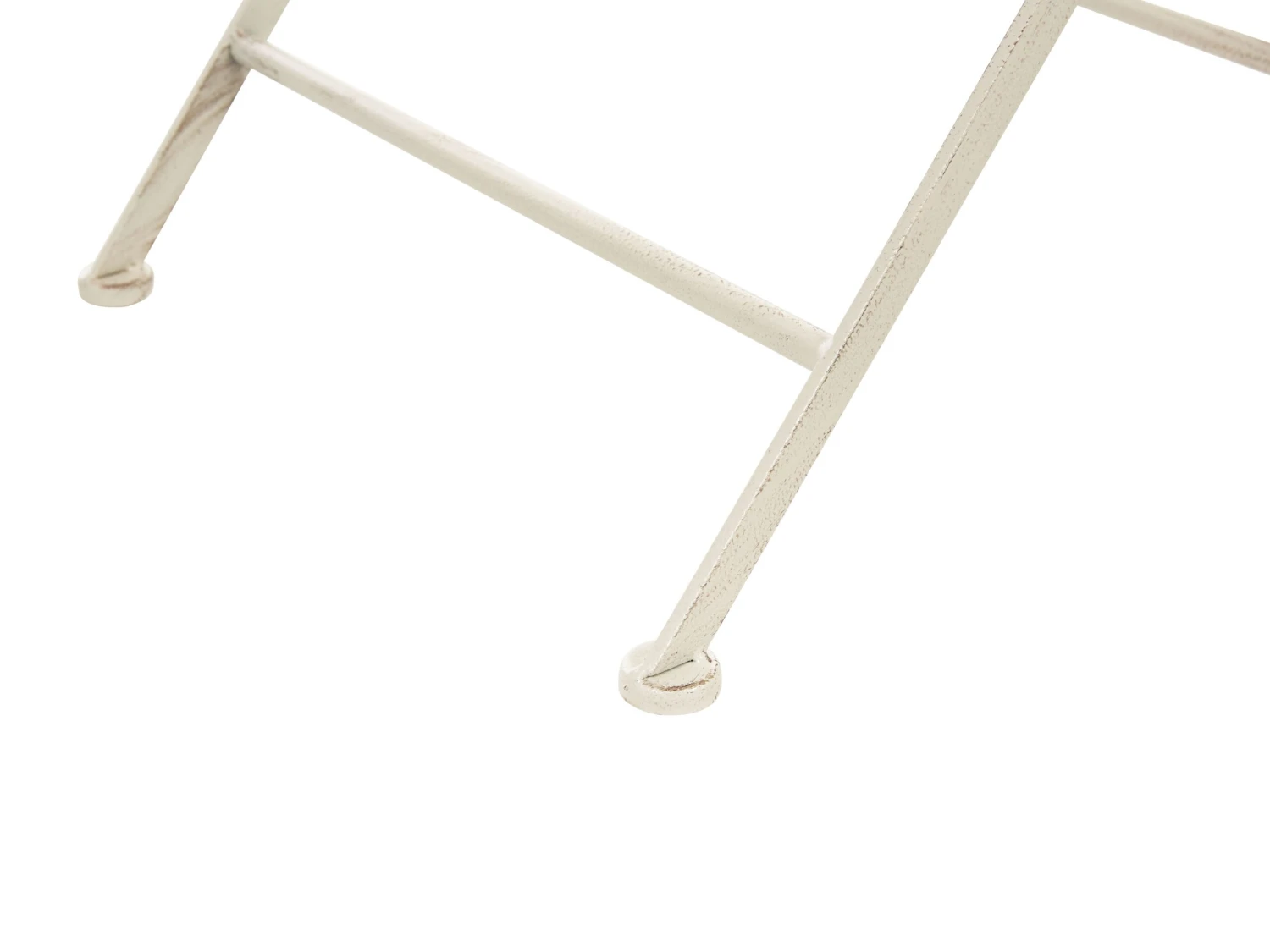 Gartentisch Cremeweiß Metall 90 Cm Zusammenklappbar BIVIO 5 Gartentisch Cremeweiß Metall 90 Cm Zusammenklappbar BIVIO – Bild 5