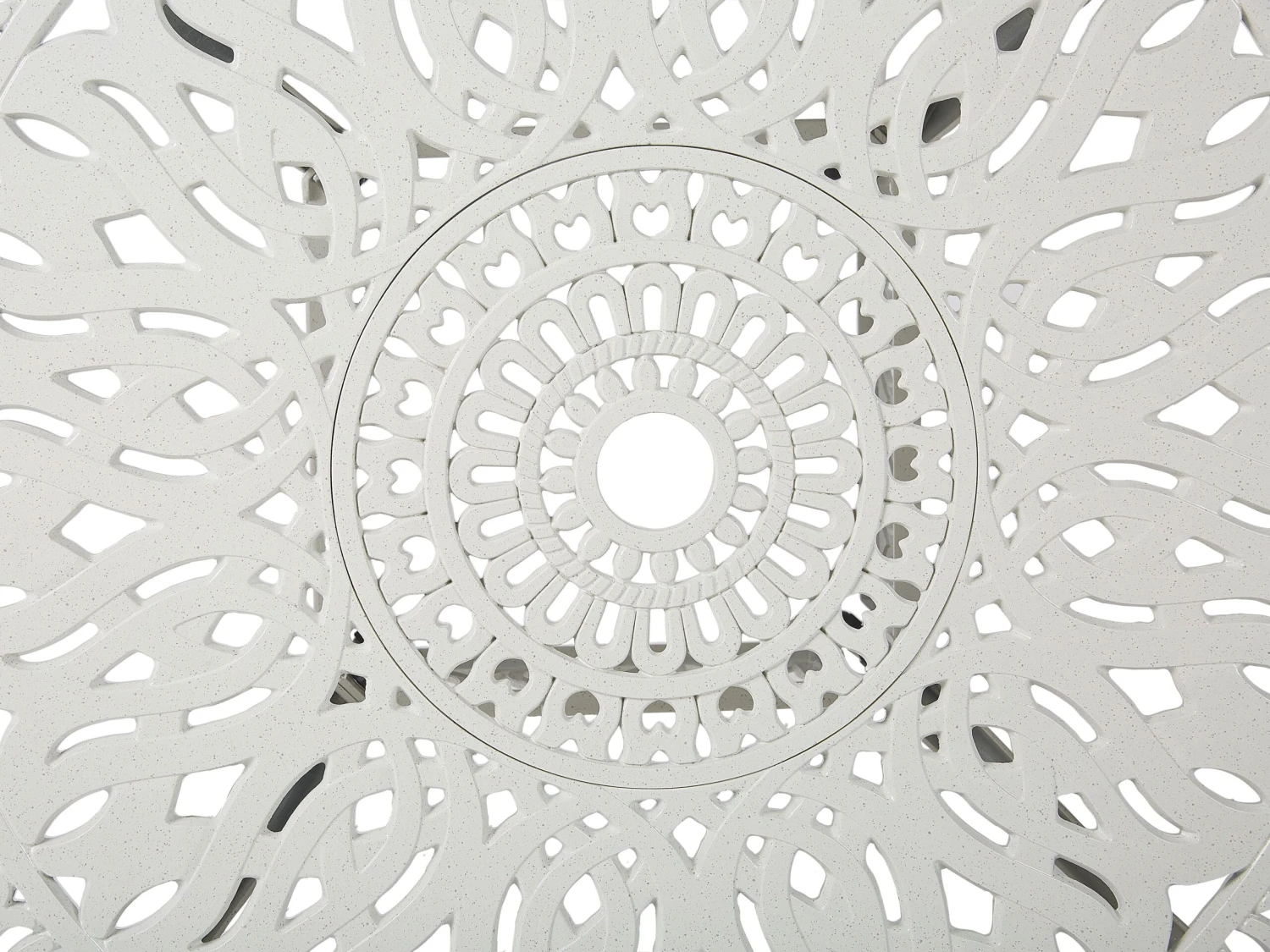 Gartentisch Weiß Aluminium ⌀ 90 Cm ANCONA 4 Gartentisch Weiß Aluminium ⌀ 90 Cm ANCONA – Bild 4