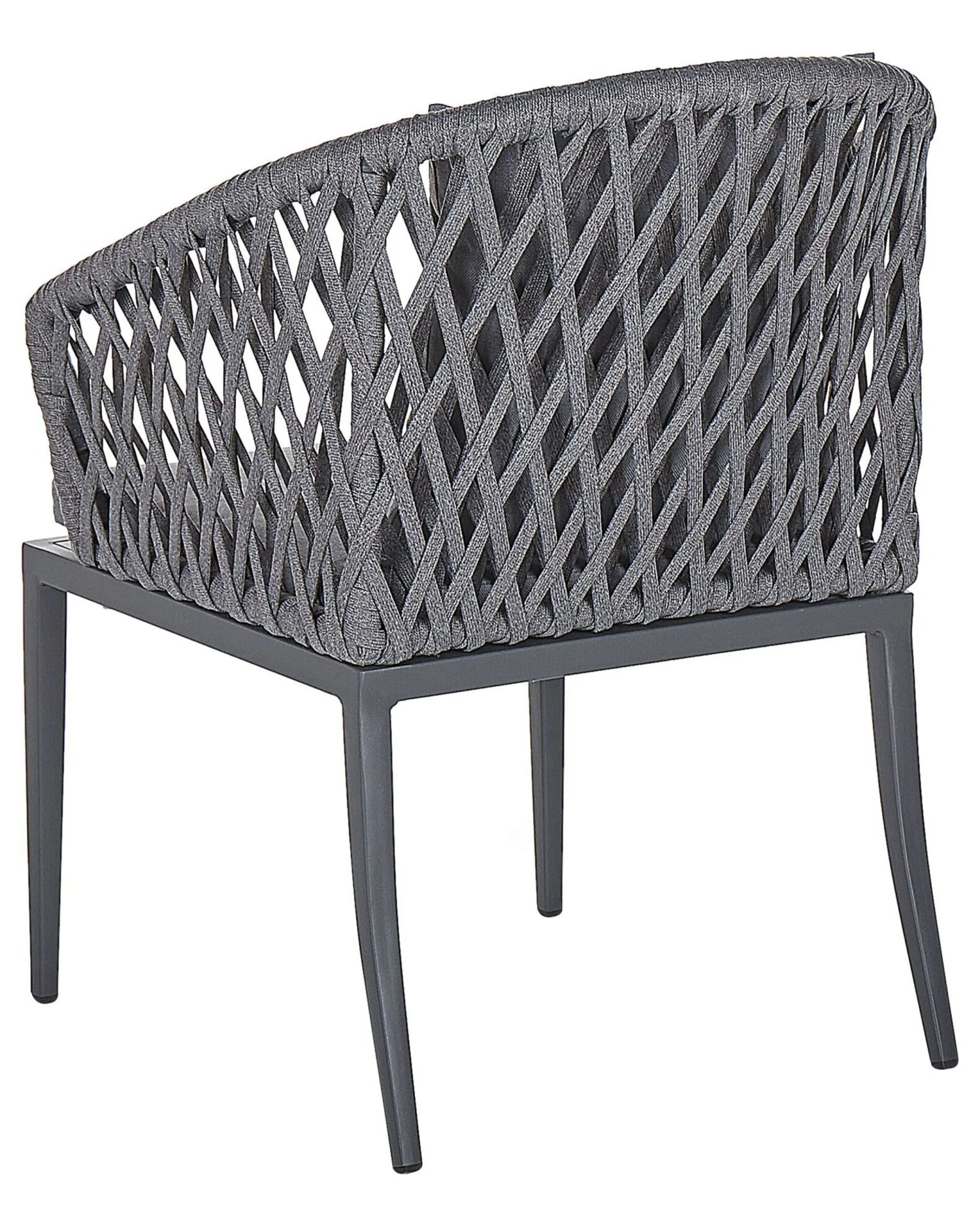 Gartenstuhl Aluminium / Flechtseil Grau 2er Set LIPARI 6 Gartenstuhl Aluminium / Flechtseil Grau 2er Set LIPARI – Bild 6