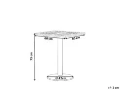 Gartentisch Kunstholz Hellbraun 60 X 60 Cm PALMI 15 Gartentisch Kunstholz Hellbraun 60 X 60 Cm PALMI -Beliani Verkaufsgeschäft undef src sa picid 809058 type whitesh image