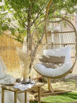 Hängesessel Mit Gestell ø 102 Cm Rattan / Flechtseil Natürlich ALBA 15 Hängesessel Mit Gestell ø 102 Cm Rattan / Flechtseil Natürlich ALBA -Beliani Verkaufsgeschäft undef src sa picid 809349 type whitesh image