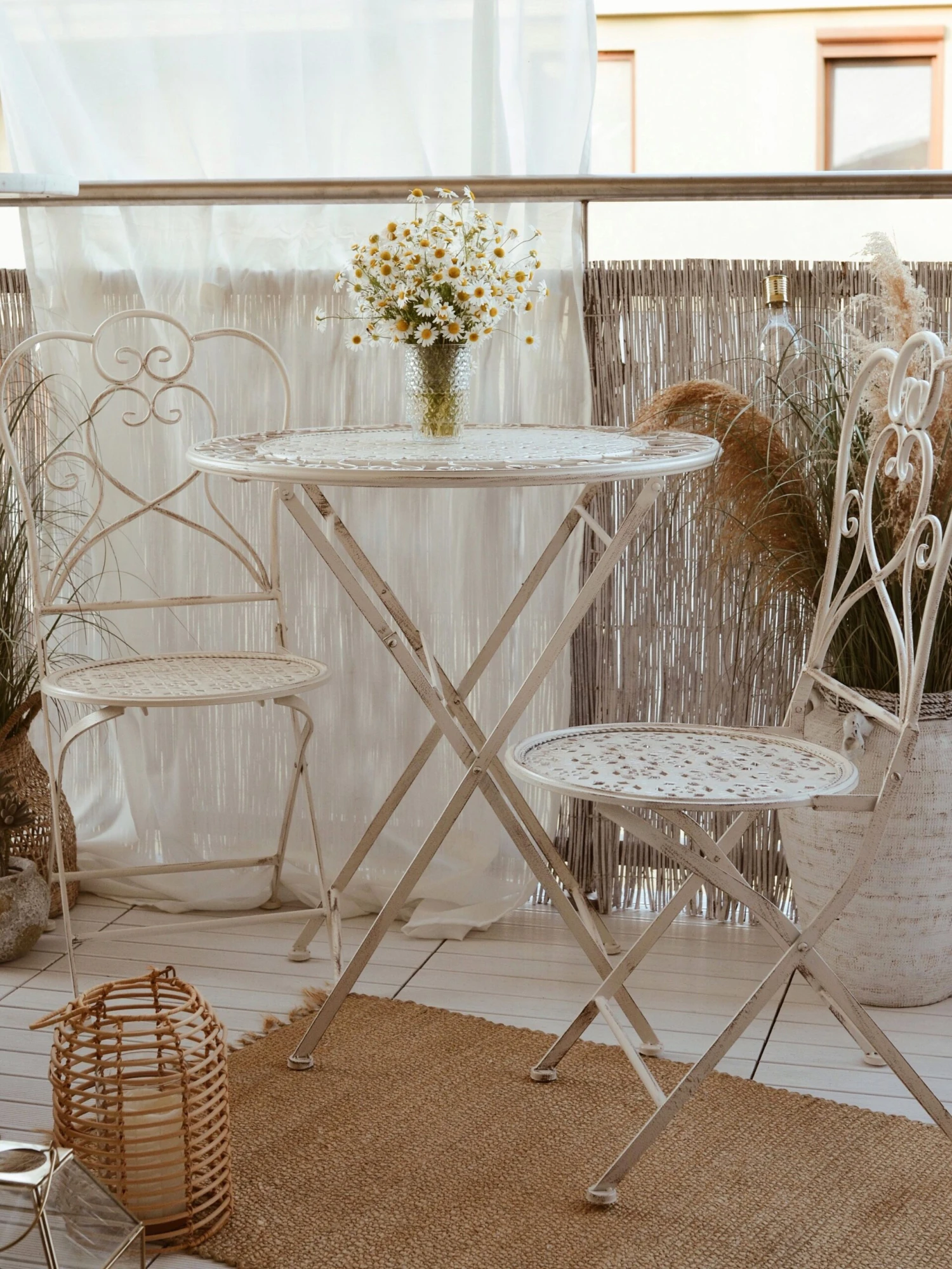 Balkonset Beige 2 Stühle Klapptisch Metall TRIESTE 3 Balkonset Beige 2 Stühle Klapptisch Metall TRIESTE – Bild 3