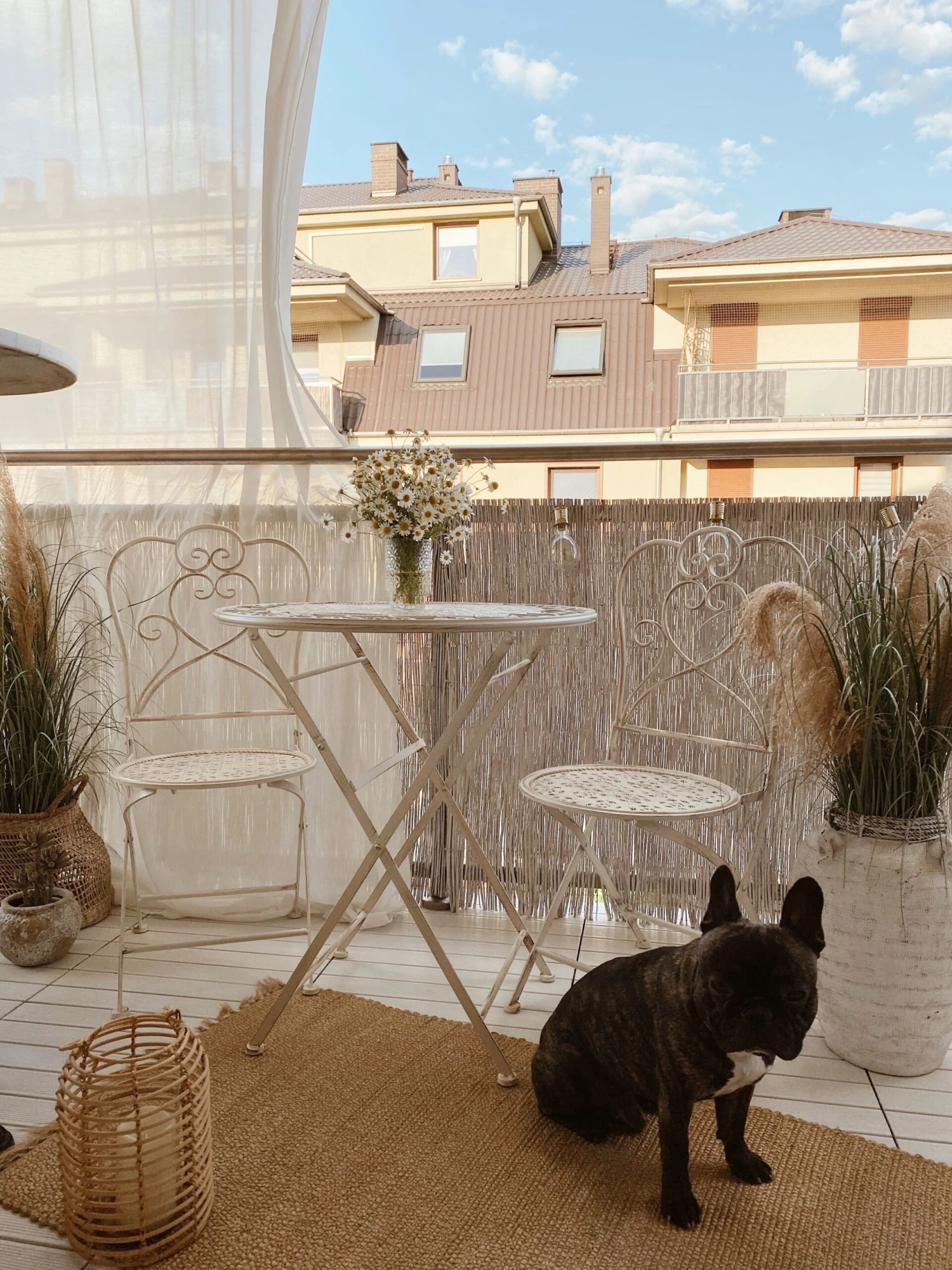 Balkonset Beige 2 Stühle Klapptisch Metall TRIESTE 4 Balkonset Beige 2 Stühle Klapptisch Metall TRIESTE – Bild 4