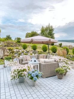 Lounge Set Rattan Taupe 6-Sitzer Linksseitig Auflagen Hellgrau CONTARE 12 Lounge Set Rattan Taupe 6-Sitzer Linksseitig Auflagen Hellgrau CONTARE -Beliani Verkaufsgeschäft undef src sa picid 810537 type whitesh image