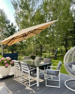 Gartenmöbel Set Aluminium Dunkelgrau 6-Sitzer PANCOLE 14 Gartenmöbel Set Aluminium Dunkelgrau 6-Sitzer PANCOLE -Beliani Verkaufsgeschäft undef src sa picid 811040 type whitesh image