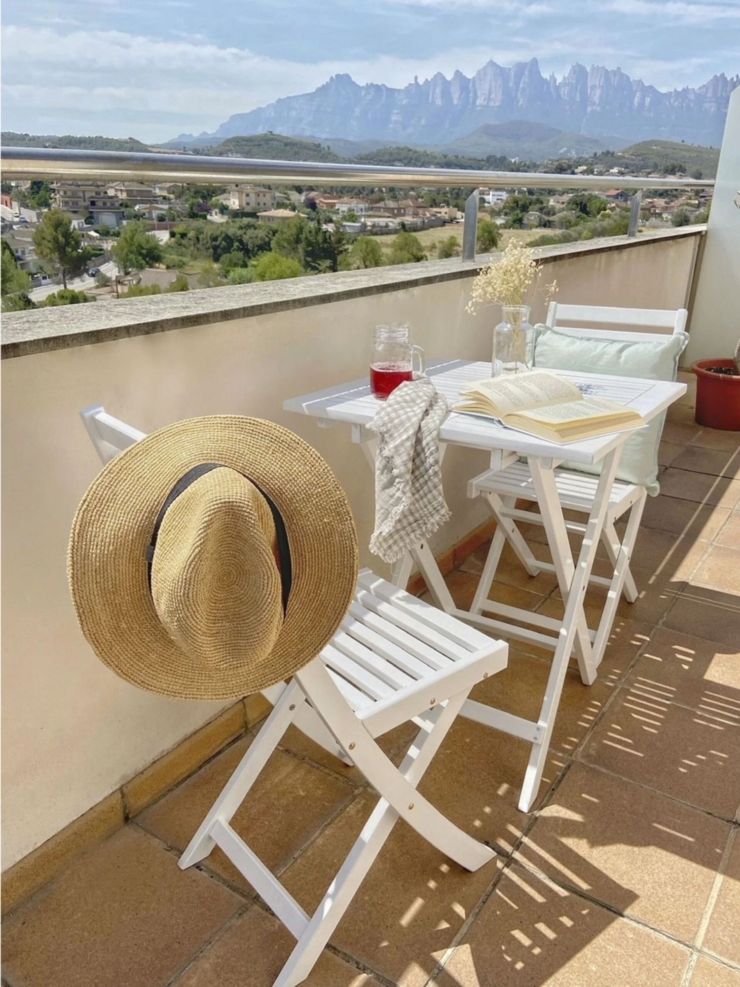 Balkonset Akazienholz Weiß FIJI – Bild 4