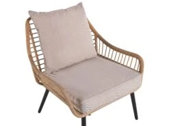 Balkonset Rattan Natürlich 2 Stühle Auflagen Beige LAURETO -Beliani Verkaufsgeschäft undef src sa picid 812202 type whitesh image