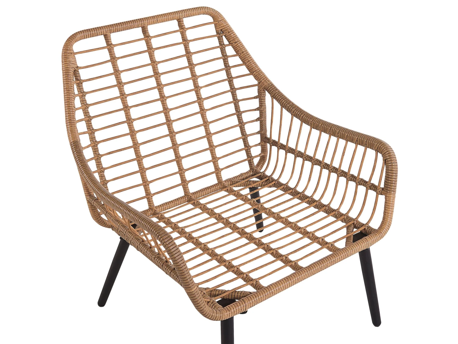 Balkonset Rattan Natürlich 2 Stühle Auflagen Beige LAURETO – Bild 10