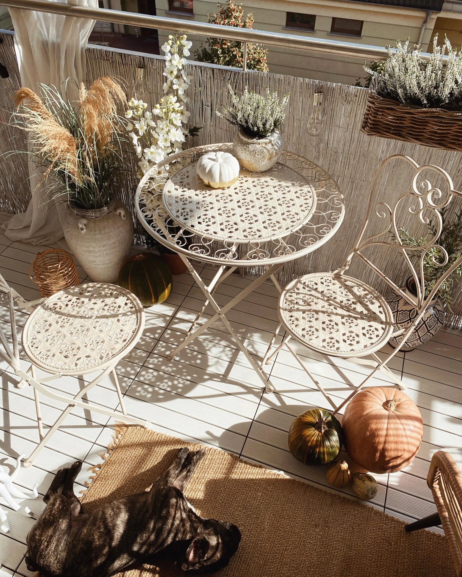 Balkonset Beige 2 Stühle Klapptisch Metall TRIESTE – Bild 7