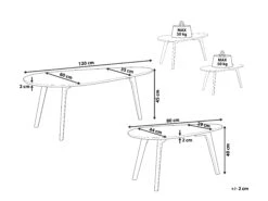 Couchtisch 2er Set Grau / Hellbraun Oval FLY III -Beliani Verkaufsgeschäft undef src sa picid 814957 type whitesh image
