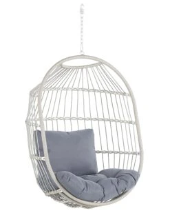 Hängesessel Mit Gestell ø 102 Cm Rattan / Flechtseil Weiß ALBA 16 Hängesessel Mit Gestell ø 102 Cm Rattan / Flechtseil Weiß ALBA -Beliani Verkaufsgeschäft undef src sa picid 815271 type whitesh image
