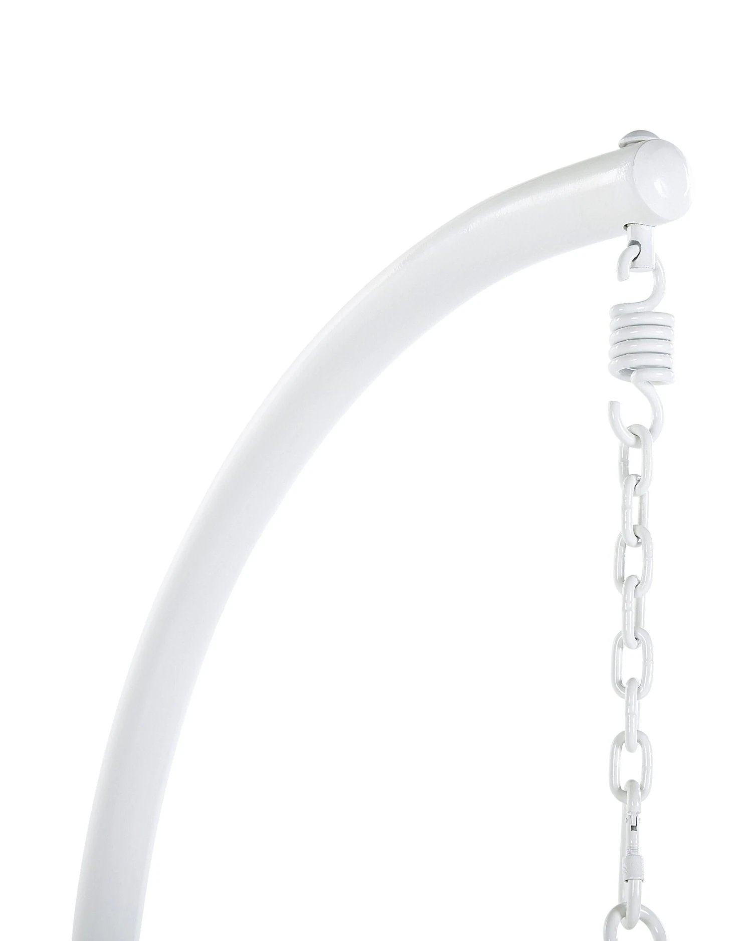 Hängesessel Mit Gestell ø 102 Cm Rattan / Flechtseil Weiß ALBA 9 Hängesessel Mit Gestell ø 102 Cm Rattan / Flechtseil Weiß ALBA – Bild 9