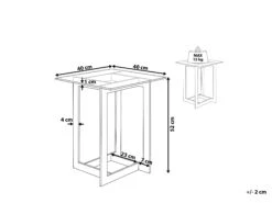 Beistelltisch Glas Gold Quadratisch 40 X 40 Cm CRYSTAL -Beliani Verkaufsgeschäft undef src sa picid 815300 type whitesh image