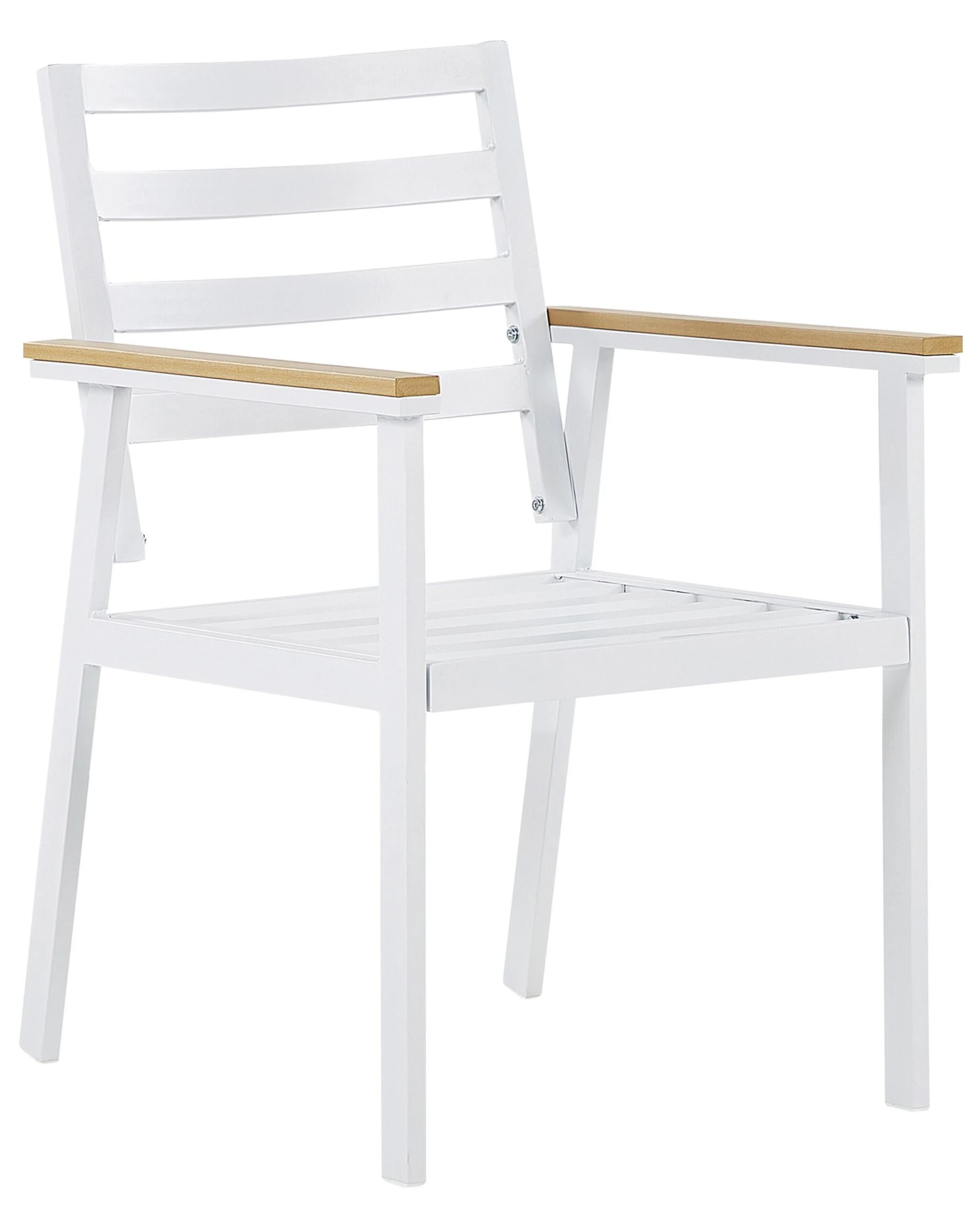 Gartenstuhl Aluminium Weiß Auflagen Beige 4er Set CAVOLI 5 Gartenstuhl Aluminium Weiß Auflagen Beige 4er Set CAVOLI – Bild 5