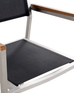 Gartenstuhl Schwarz 4er Set Edelstahl GROSSETO 10 Gartenstuhl Schwarz 4er Set Edelstahl GROSSETO -Beliani Verkaufsgeschäft undef src sa picid 818423 type whitesh image