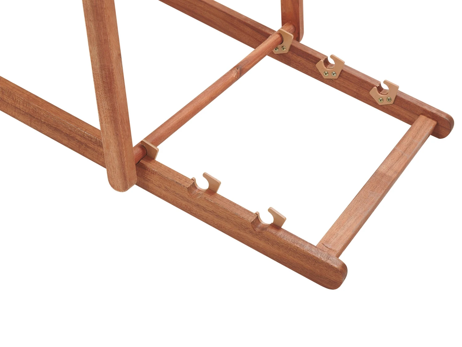 Liegestuhl Akazienholz Dunkelbraun Textil Rot Pflanzenmotiv 2er Set ANZIO 7 Liegestuhl Akazienholz Dunkelbraun Textil Rot Pflanzenmotiv 2er Set ANZIO – Bild 7