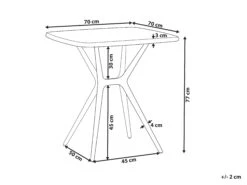 Gartentisch Kunststoff Weiß 70 X 70 Cm SERSALE 13 Gartentisch Kunststoff Weiß 70 X 70 Cm SERSALE -Beliani Verkaufsgeschäft undef src sa picid 820146 type whitesh image