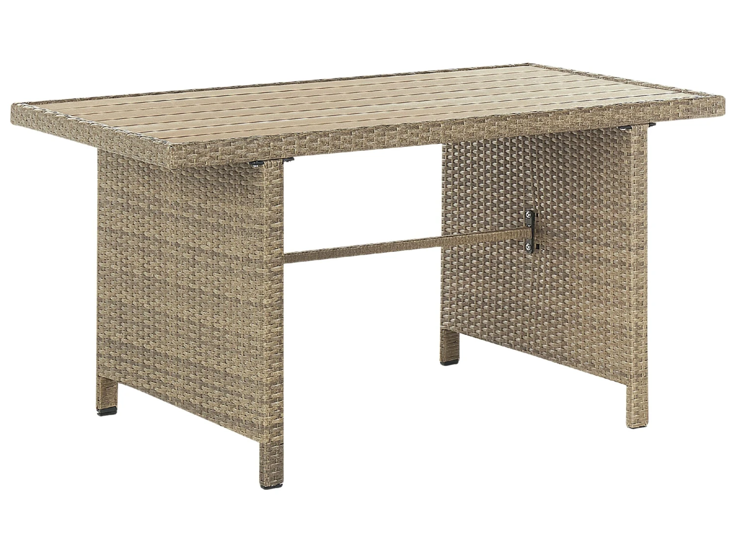 Lounge Set Rattan Braun 5-Sitzer Auflagen Weiß FONTI 8 Lounge Set Rattan Braun 5-Sitzer Auflagen Weiß FONTI – Bild 8