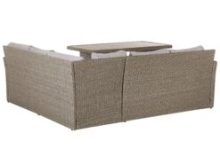 Lounge Set Rattan Taupe 5-Sitzer Auflagen Hellgrau BARDI 15 Lounge Set Rattan Taupe 5-Sitzer Auflagen Hellgrau BARDI -Beliani Verkaufsgeschäft undef src sa picid 820387 type whitesh image