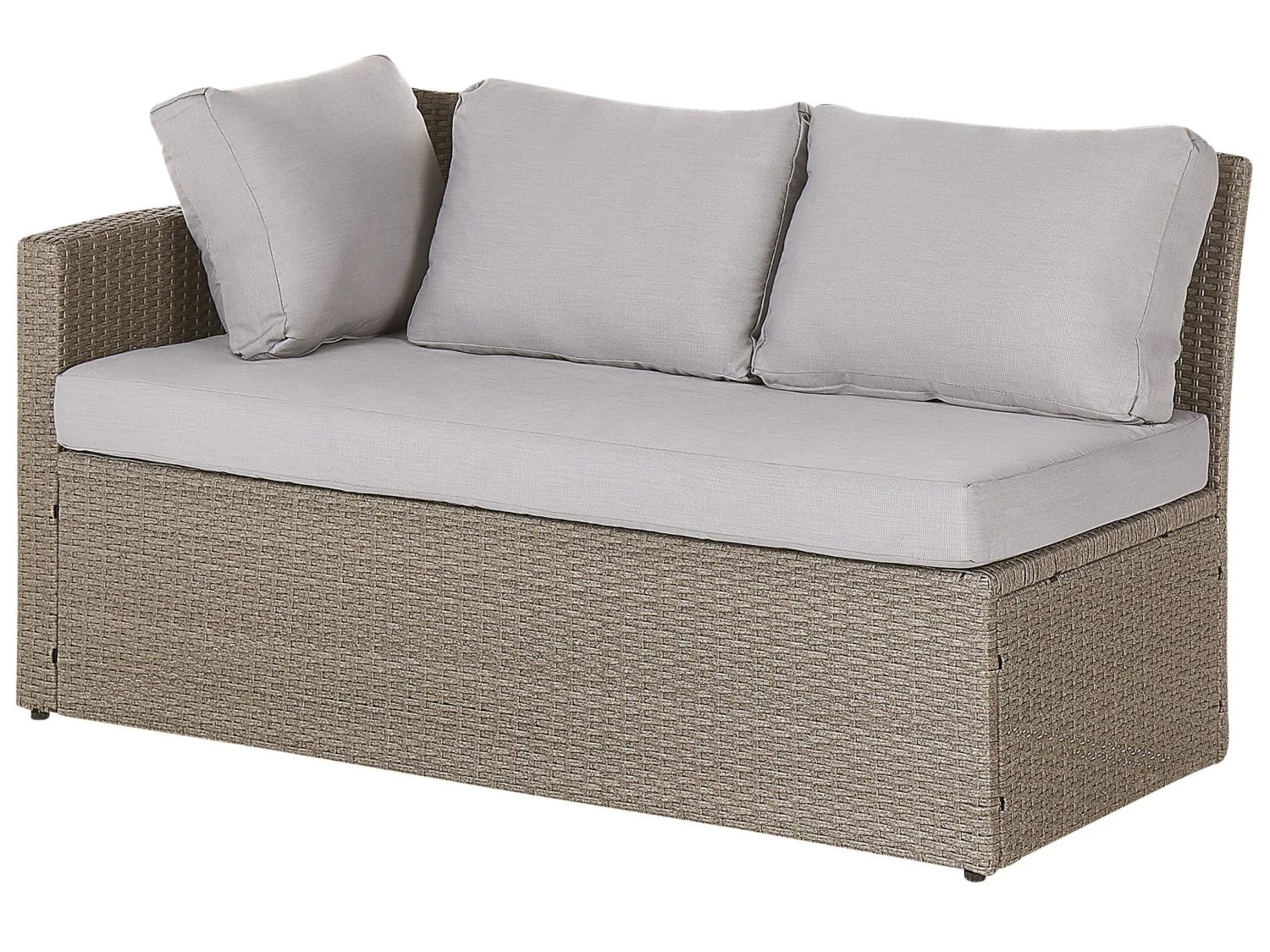 Lounge Set Rattan Taupe 5-Sitzer Auflagen Hellgrau BARDI 8 Lounge Set Rattan Taupe 5-Sitzer Auflagen Hellgrau BARDI – Bild 8