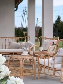 Gartenmöbel Set Rattan Natürlich Sofa 4-Sitzer Auflagen Beige BRINDISI -Beliani Verkaufsgeschäft undef src sa picid 820842 type whitesh image