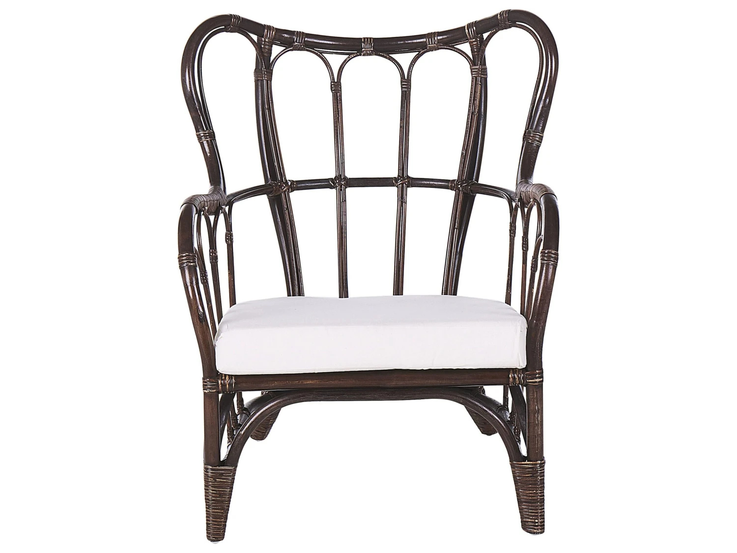 Gartenmöbel Set Rattan Dunkelbraun Sofa 4-Sitzer Auflagen Beige BRINDISI 9 Gartenmöbel Set Rattan Dunkelbraun Sofa 4-Sitzer Auflagen Beige BRINDISI – Bild 9