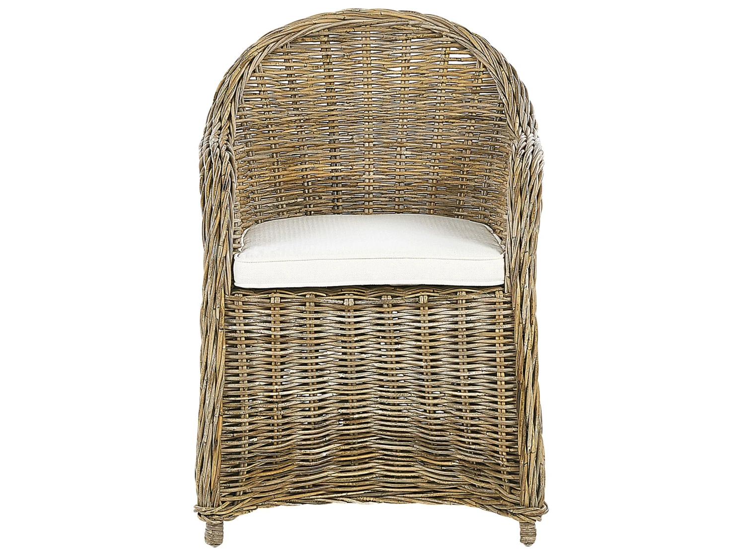 Gartenmöbel Set Rattan Natürlich 6-Sitzer Auflagen Cremeweiß SUSUA/OLBIA 4 Gartenmöbel Set Rattan Natürlich 6-Sitzer Auflagen Cremeweiß SUSUA/OLBIA – Bild 4