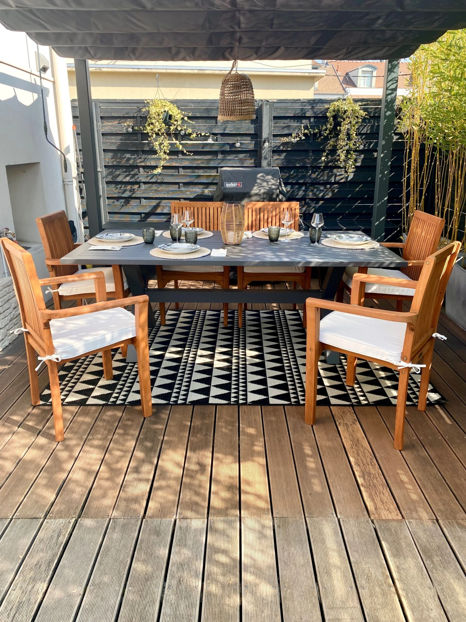 Gartentisch Aluminium Grau 200 X 105 Cm CASCAIS 3 Gartentisch Aluminium Grau 200 X 105 Cm CASCAIS – Bild 3