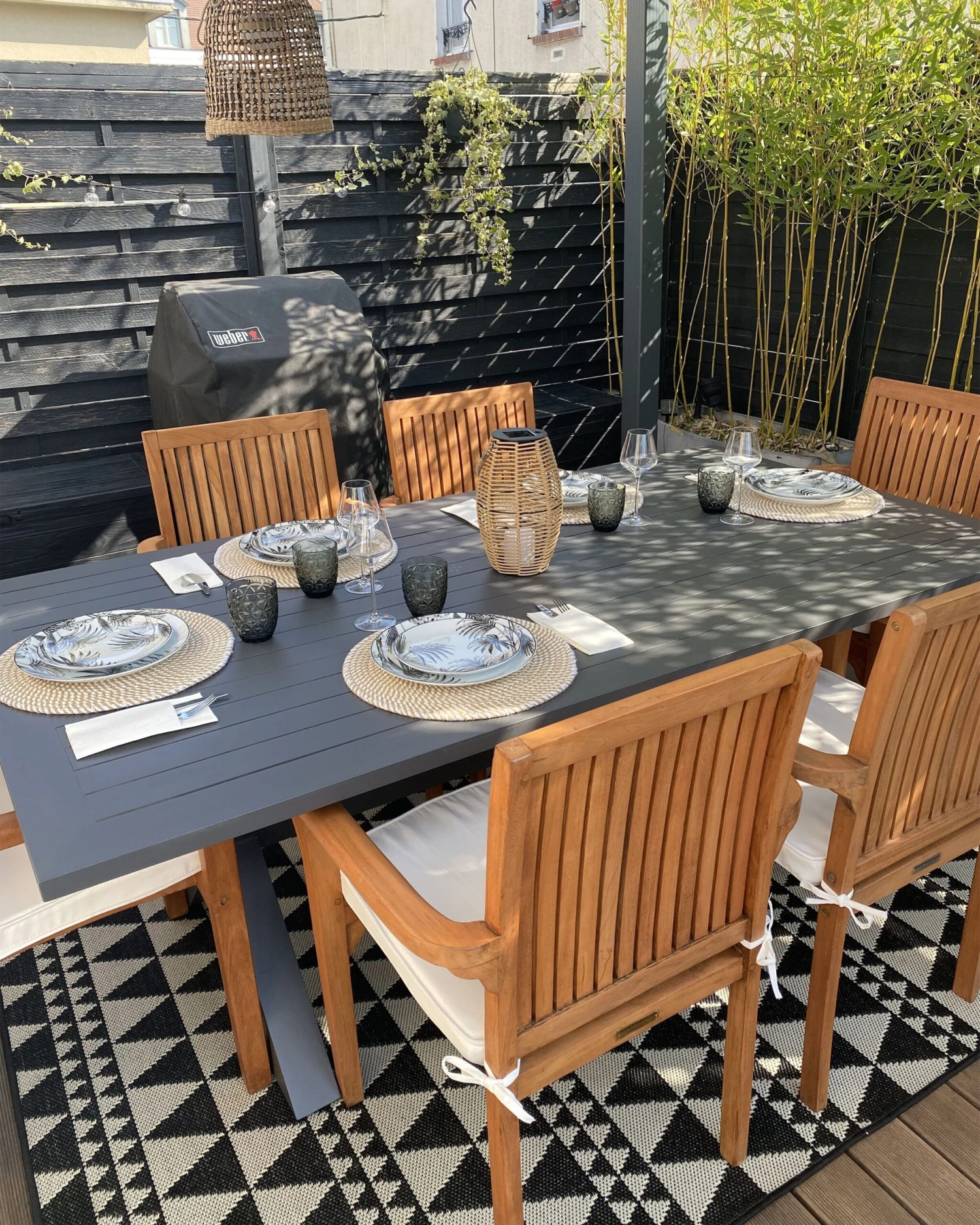 Gartentisch Aluminium Grau 200 X 105 Cm CASCAIS 5 Gartentisch Aluminium Grau 200 X 105 Cm CASCAIS – Bild 5