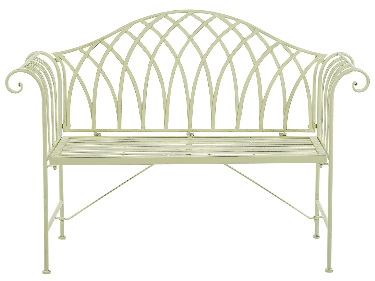 Gartenbank Metall Hellgrün 130 Cm MILAZZO