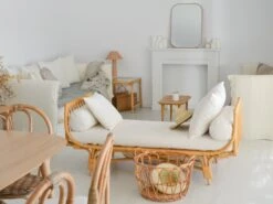 Rattanbank Natürlich 160 Cm Auflage Beige BALLAO -Beliani Verkaufsgeschäft undef src sa picid 825714 type whitesh image