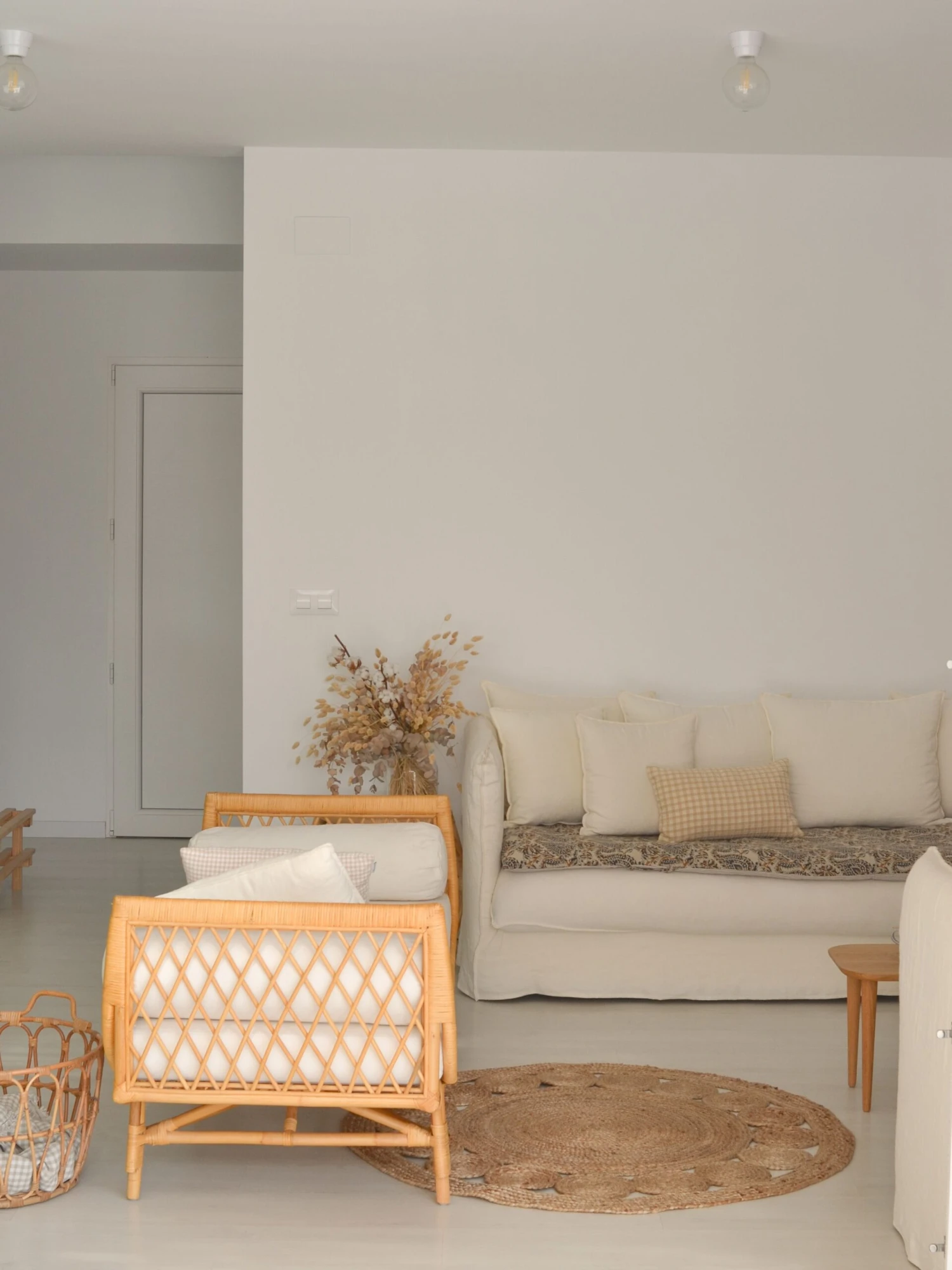 Rattanbank Natürlich 160 Cm Auflage Beige BALLAO – Bild 9