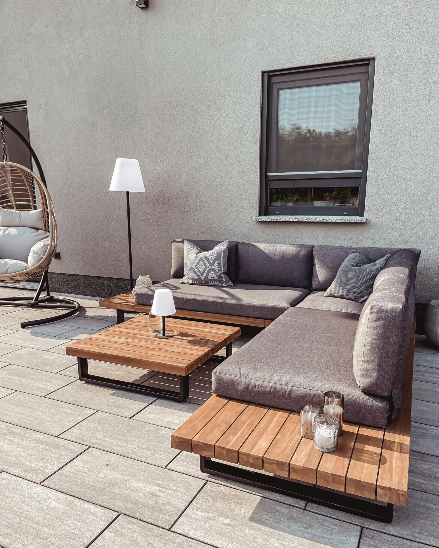 Lounge Set Zertifiziertes Akazienholz 5-Sitzer Hellbraun Auflagen Grau MYKONOS 10 Lounge Set Zertifiziertes Akazienholz 5-Sitzer Hellbraun Auflagen Grau MYKONOS – Bild 10