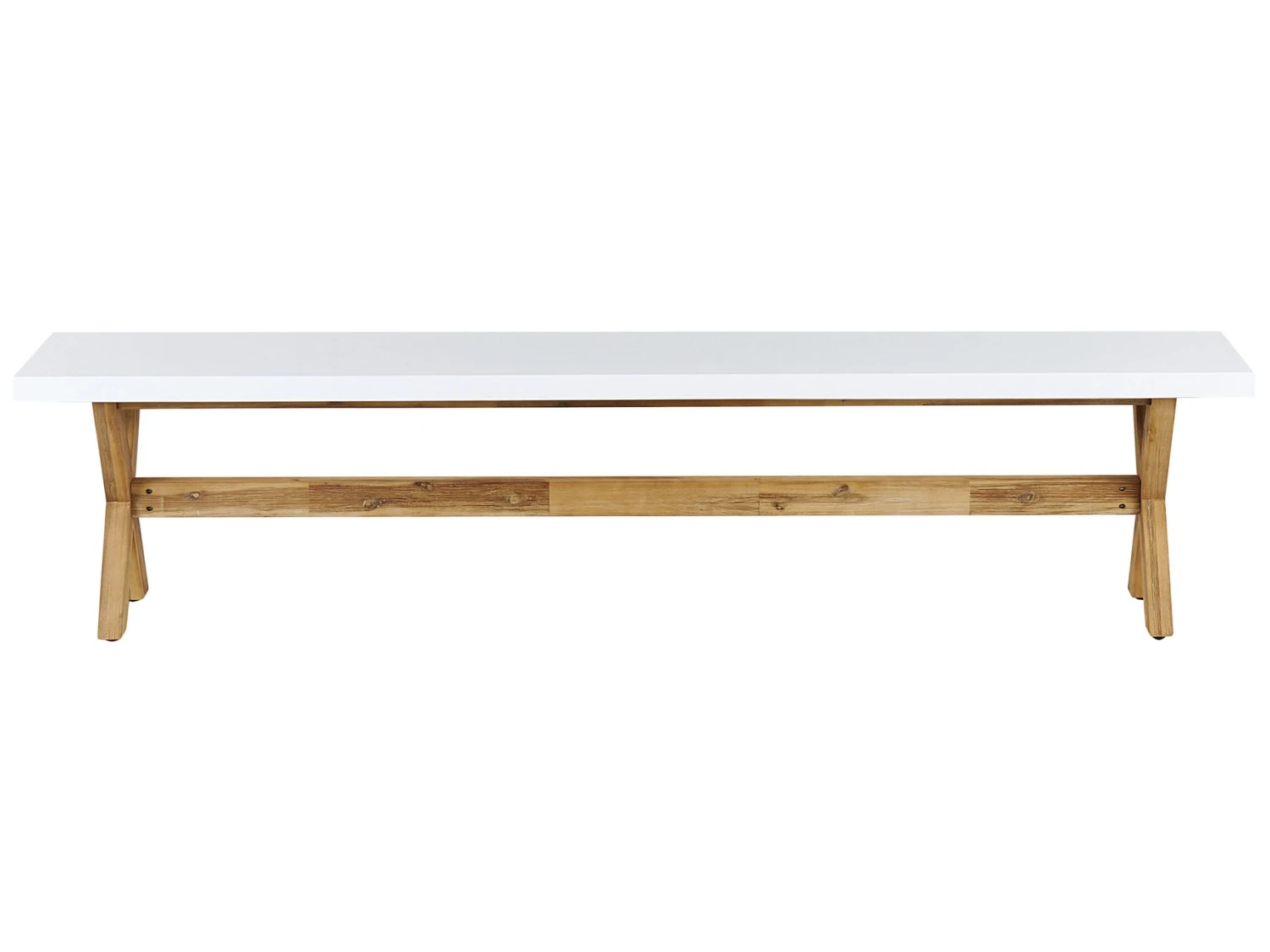 Gartenbank Faserzement Weiß 200 Cm OLBIA – Bild 3